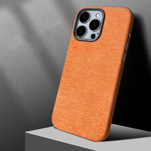 Denimate Poly Fabric iPhone Case-Exoticase-For iPhone 15 Pro Max-Orange-Exoticase