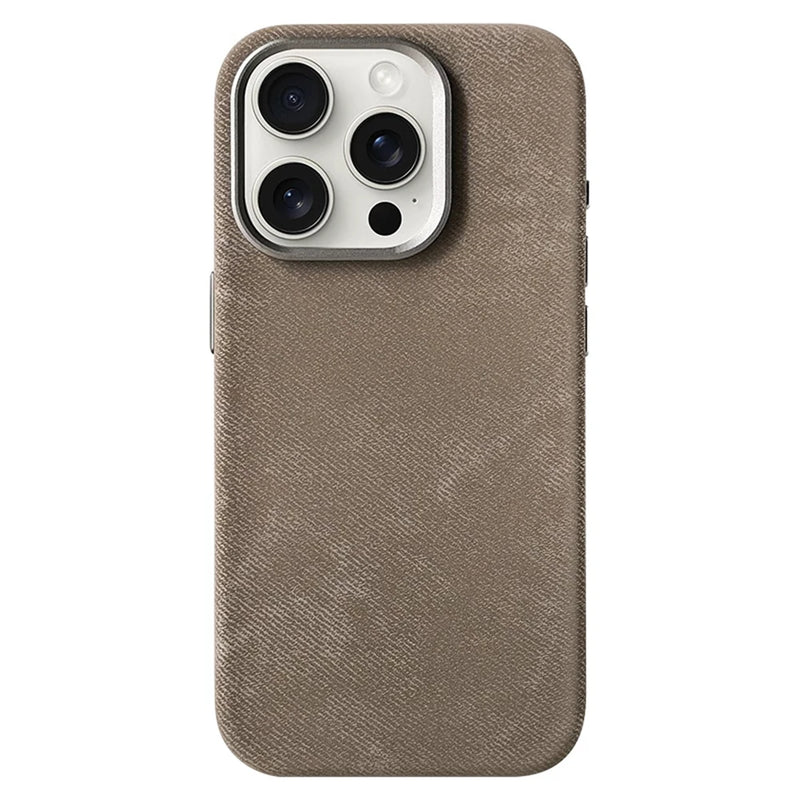 Denimate Poly Fabric iPhone Case-Exoticase-For iPhone 16 Pro Max-Brown-Exoticase
