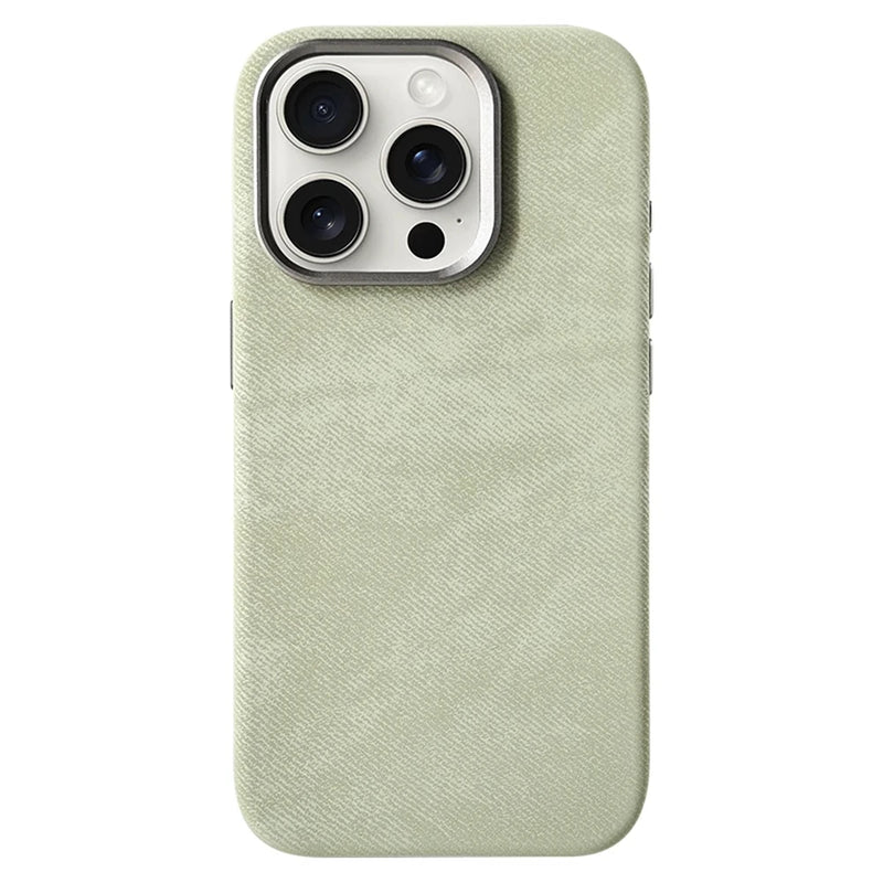 Denimate Poly Fabric iPhone Case-Exoticase-For iPhone 16 Pro Max-Matcha Green-Exoticase