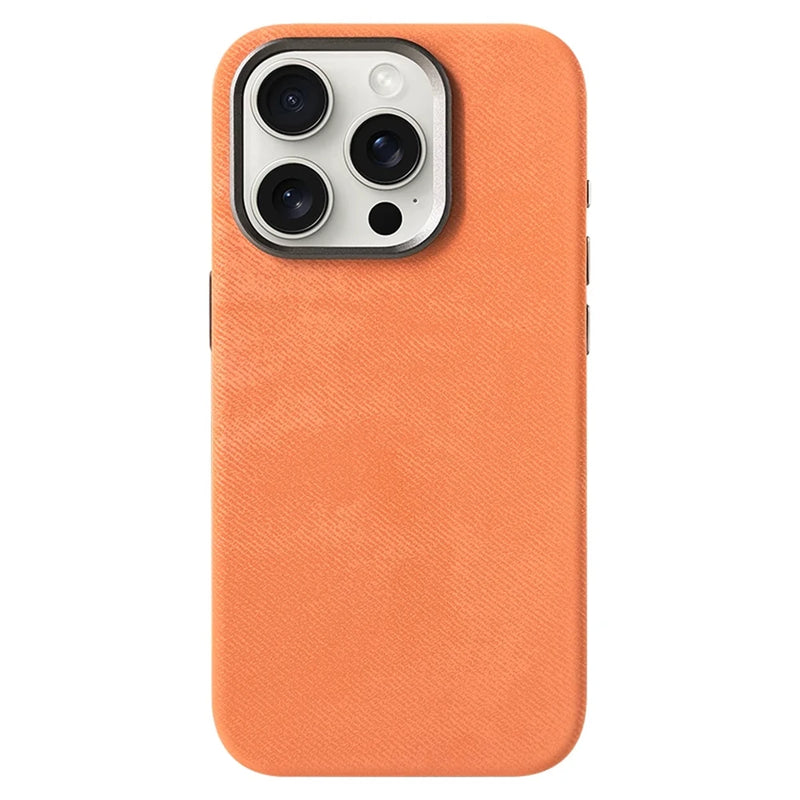 Denimate Poly Fabric iPhone Case-Exoticase-For iPhone 16 Pro Max-Orange-Exoticase
