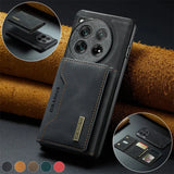 Detachable Wallet Leather OnePlus Case-Exoticase-For OnePlus 12-Black with Wallet-Exoticase