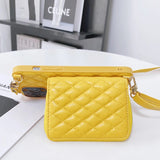 Diamond Lattice Zipper Leather Purse iPhone Case-Exoticase-