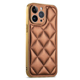 Diamond Pattern Plated Cushioned Apple iPhone Case-Exoticase-Exoticase