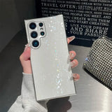 Diamond Waterfall Shimmer Plated Samsung Case-Exoticase-For Samsung S25 Ultra-White-Exoticase