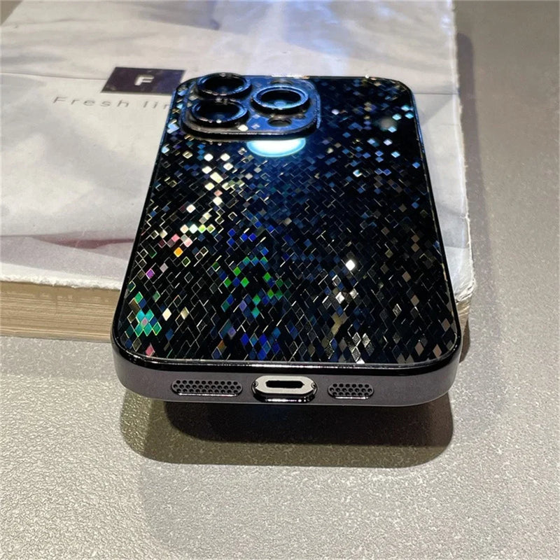 Diamond Waterfall Shimmer Plated iPhone Case-Exoticase-Exoticase