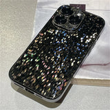 Diamond Waterfall Shimmer Plated iPhone Case-Exoticase-For iPhone 16 Pro Max-Black-Exoticase