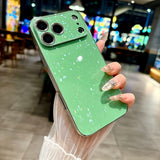 Diamond Waterfall Shimmer Plated iPhone Case-Exoticase-For iPhone 17 Pro Max-Green-Exoticase