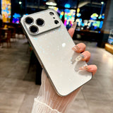 Diamond Waterfall Shimmer Plated iPhone Case-Exoticase-For iPhone 17 Pro Max-White-Exoticase