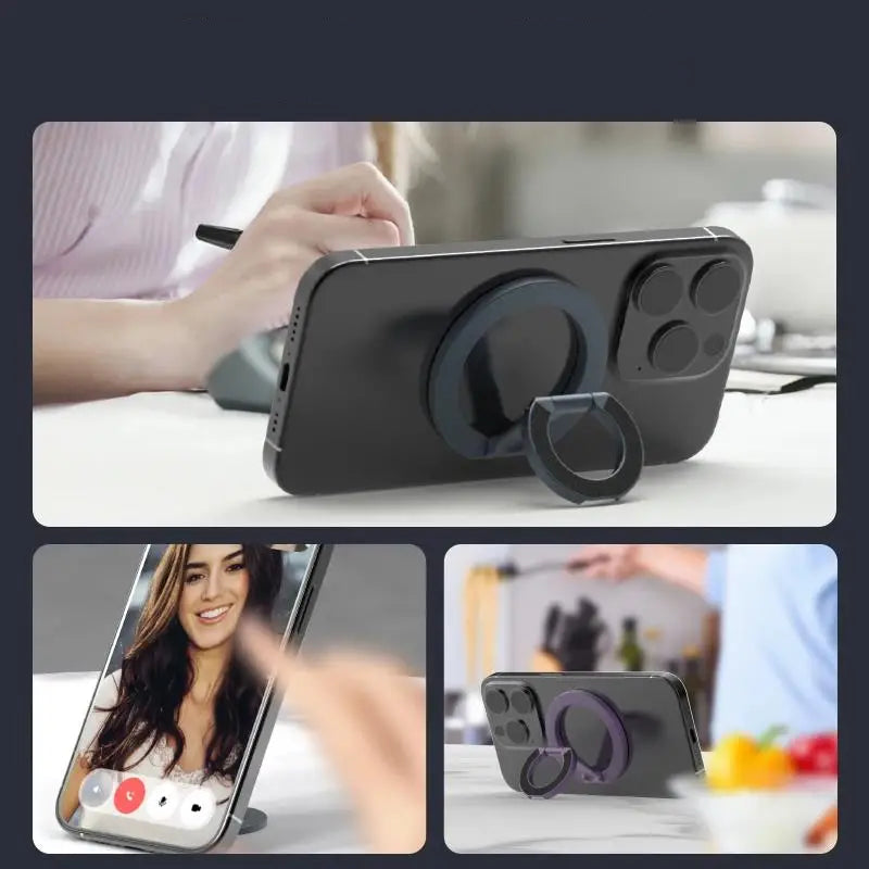 Double Sided Magnetic Folding iPhone Ring Holder-Exoticase-Exoticase