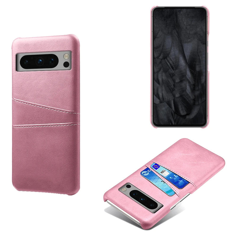 Dual Card Slots Google Pixel Wallet Case-Exoticase-For Pixel 8 Pro-Rose Gold-Exoticase