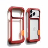 Dual Color Shockproof Bumper Frame For iPhone-Exoticase-For iPhone 17 Pro Max-Red-Exoticase