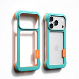Dual Color Shockproof Bumper Frame For iPhone-Exoticase-For iPhone 17 Pro Max-Sky Blue-Exoticase