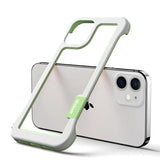 Dual Color Shockproof Bumper Frame for iPhone - Exoticase - For iPhone 15 Pro Max / White