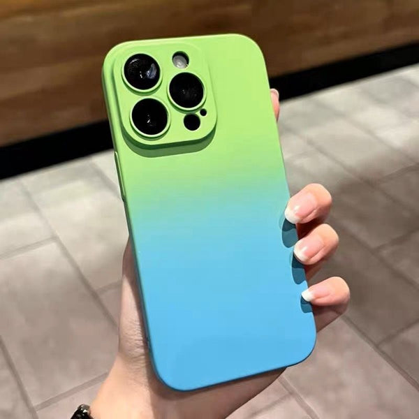 Dual Gradient Color MagSafe Apple iPhone Case-Exoticase-For iPhone 14 Pro Max-Fluorescent green-