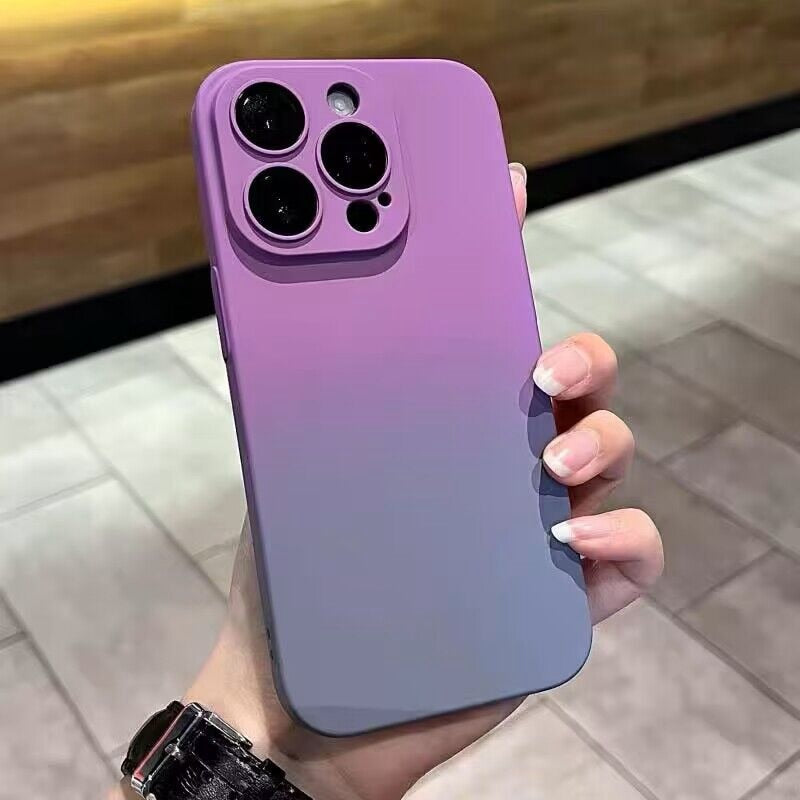 Dual Gradient Color MagSafe Apple iPhone Case-Exoticase-For iPhone 14 Pro Max-Purple-