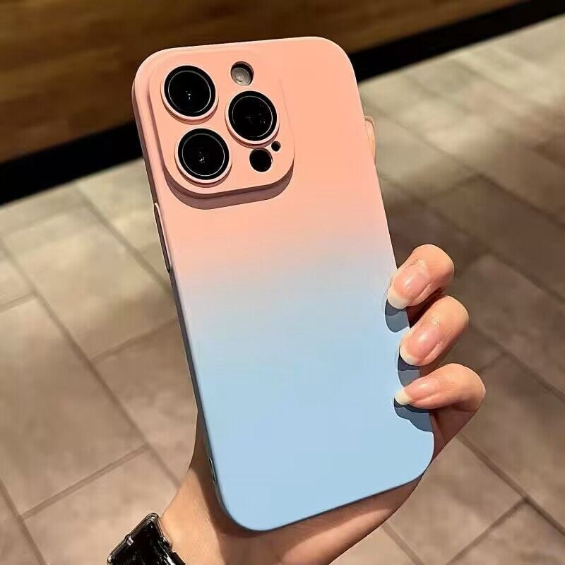 Dual Gradient Color MagSafe Apple iPhone Case-Exoticase-For iPhone 14 Pro Max-Pink-