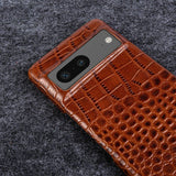 Dual Grain Genuine Leather Google Pixel Case-Exoticase-