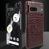 Dual Grain Genuine Leather Google Pixel Case-Exoticase-