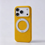 DualContrast MagSafe Large Ring iPhone Case-Exoticase-Yellow Silver-iPhone 16 Pro Max-Exoticase