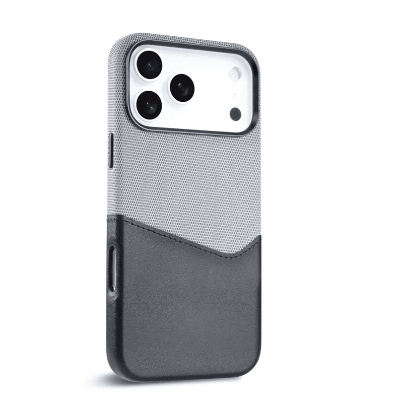 Duplex Jeansy Card Holder iPhone Case-Exoticase-For iPhone 17 Pro Max-Gray Black-Exoticase
