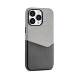 Duplex Jeansy Card Holder iPhone Case-Exoticase-For iPhone 15 Pro Max-Gray Black-Exoticase