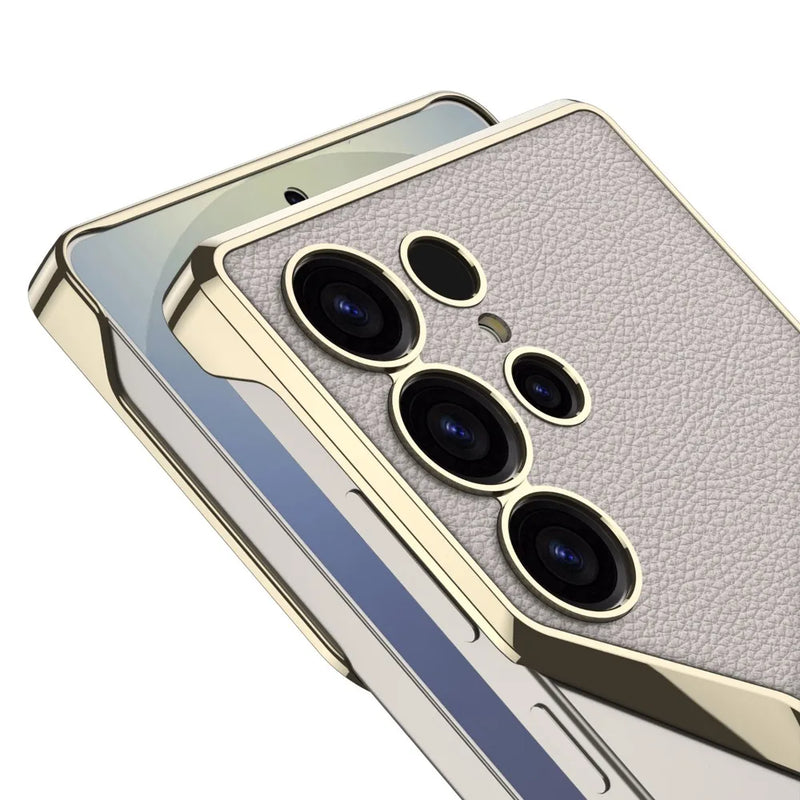Electroplate Leather Crocodile Tempered Samsung Case-Exoticase-Exoticase