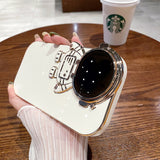 Electroplated Astronaut Camera Lens Cover iPhone Case-Exoticase-For iPhone 14 Pro Max-White-