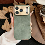 Electroplated Suede or Glitter iPhone Case-Exoticase-For iPhone 17 Pro Max-Green-Exoticase