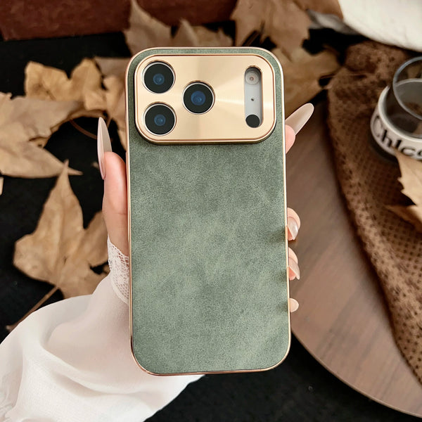 Electroplated Suede or Glitter iPhone Case-Exoticase-For iPhone 17 Pro Max-Green-Exoticase