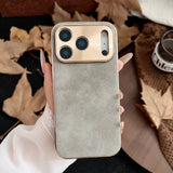 Electroplated Suede or Glitter iPhone Case-Exoticase-For iPhone 17 Pro Max-Gray-Exoticase