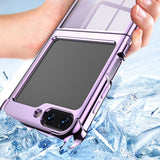 Electroplated Transparent Samsung Z Flip Case-Exoticase-