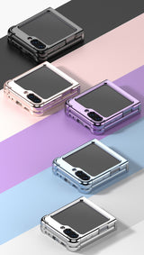 Electroplated Transparent Samsung Z Flip Case-Exoticase-