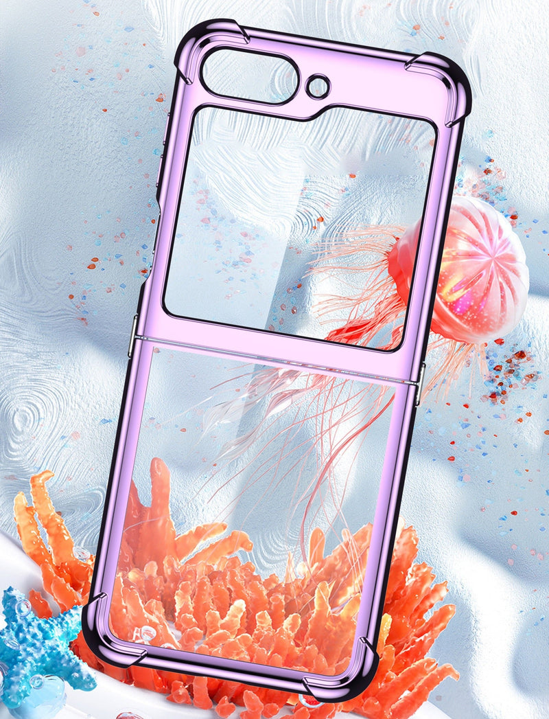 Electroplated Transparent Samsung Z Flip Case-Exoticase-