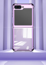 Electroplated Transparent Samsung Z Flip Case-Exoticase-