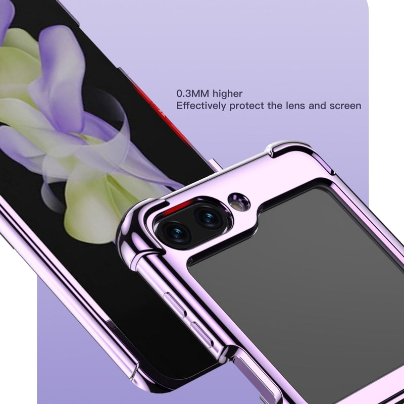 Electroplated Transparent Samsung Z Flip Case-Exoticase-