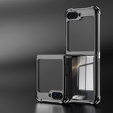 Electroplated Transparent Samsung Z Flip Case-Exoticase-for Galaxy Z Flip 5-Black-Exoticase