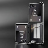 Electroplated Transparent Samsung Z Flip Case-Exoticase-for Galaxy Z Flip 7-Black-Exoticase