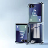 Electroplated Transparent Samsung Z Flip Case-Exoticase-for Galaxy Z Flip 7-Blue-Exoticase