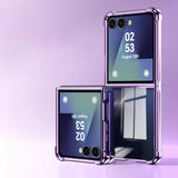 Electroplated Transparent Samsung Z Flip Case-Exoticase-for Galaxy Z Flip 7-Purple-Exoticase