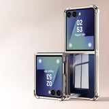 Electroplated Transparent Samsung Z Flip Case-Exoticase-for Galaxy Z Flip 7-Rose Gold-Exoticase