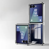 Electroplated Transparent Samsung Z Flip Case-Exoticase-for Galaxy Z Flip 7-Silver-Exoticase