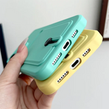 Embedded Wallet Silicone iPhone Case with Push Slider-Exoticase-Exoticase