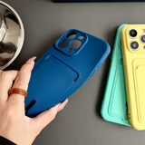 Embedded Wallet Silicone iPhone Case with Push Slider-Exoticase-Exoticase