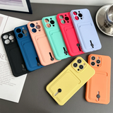 Embedded Wallet Silicone iPhone Case with Push Slider-Exoticase-Exoticase