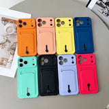 Embedded Wallet Silicone iPhone Case with Push Slider-Exoticase-Exoticase