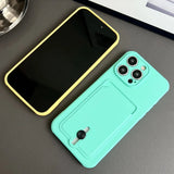 Embedded Wallet Silicone iPhone Case with Push Slider-Exoticase-Exoticase
