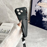 Embedded Wallet Soft Silicone iPhone Case with Strap-Exoticase-Exoticase