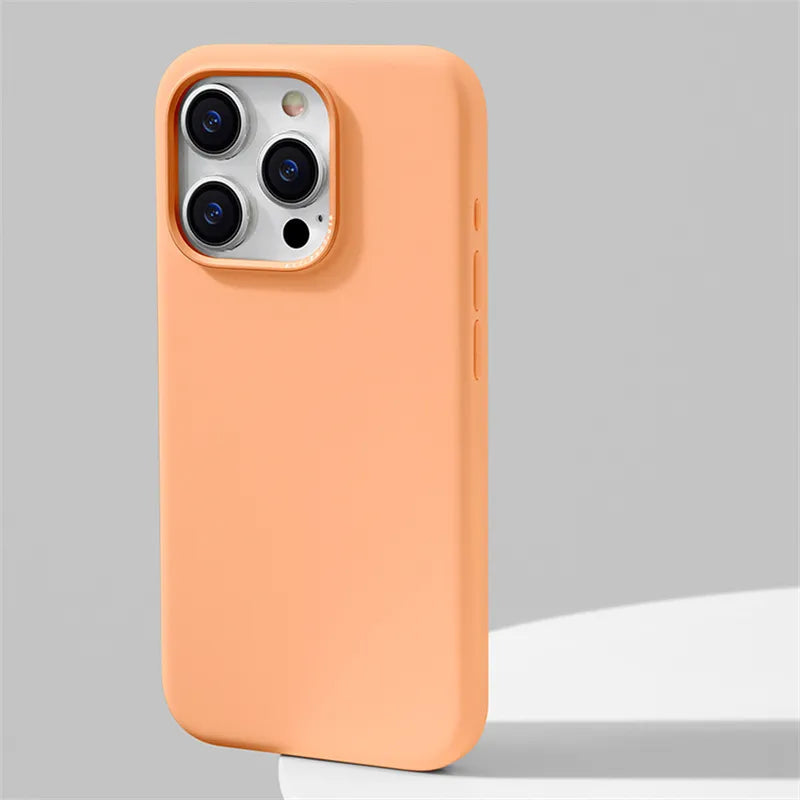 Exoticase Apple iPhone 15 Series Silicone Case with MagSafe, For iPhone 15 Pro / Orange
