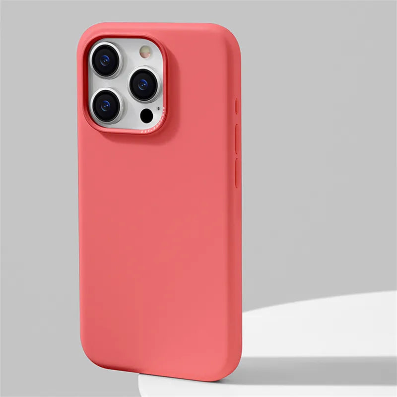Exoticase Apple iPhone 15 Series Silicone Case with MagSafe-Exoticase-For iPhone 15 Pro Max-Raspberry Blush-