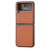 Faux Carbon Fiber Samsung Z Flip Case-Exoticase-for Samsung Z Flip 7-Auburn-Exoticase